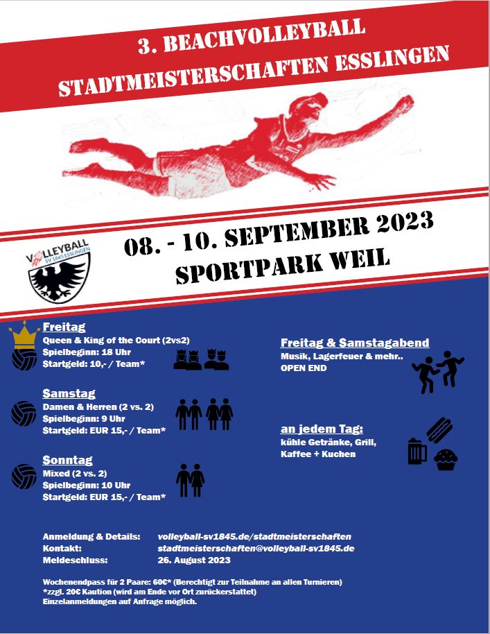 beachvolleyball esslinger stadtmeisterschaft 2023